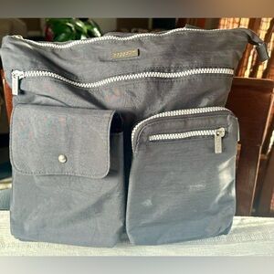 Baggallini RFID Travel Crossbody Bag Organizer Gray Nylon Lightweight